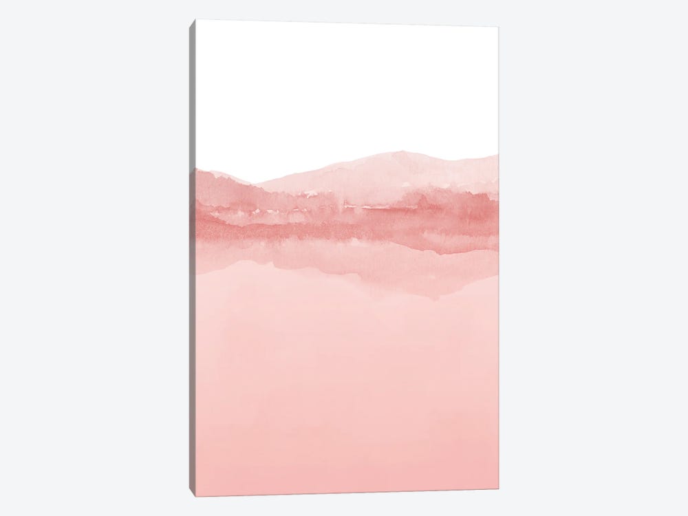 Watercolor Landscape III Shades Of Pink - 2/2 by Nouveau Prints 1-piece Canvas Art Print