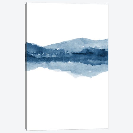 Watercolor Landscape X Navy Blue - 2/2 Canvas Print #NUV270} by Nouveau Prints Art Print