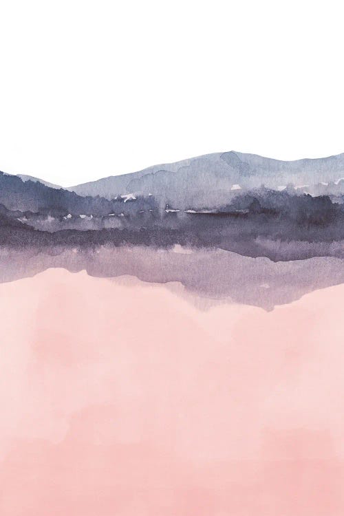 Watercolor Landscape Iv Indigo & Blush Pink - 2/2