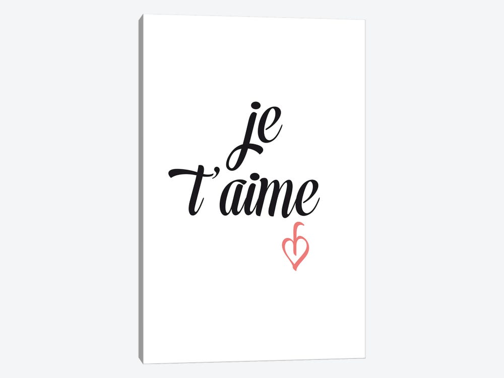 Je T'Aime (I Love You) by Nouveau Prints 1-piece Art Print