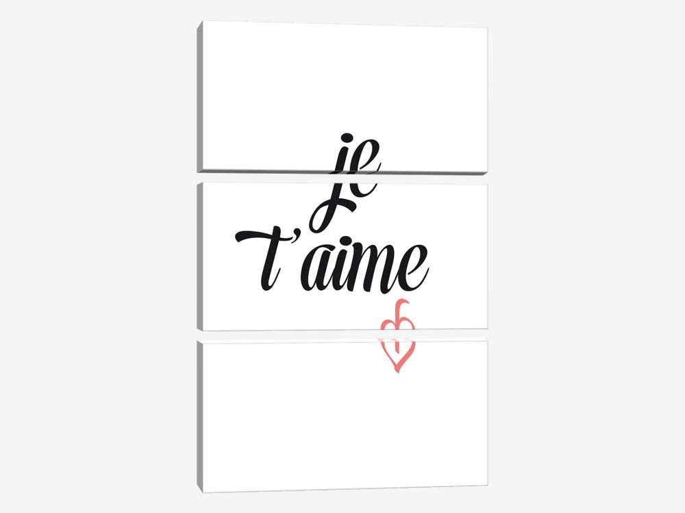Je T'Aime (I Love You) by Nouveau Prints 3-piece Art Print