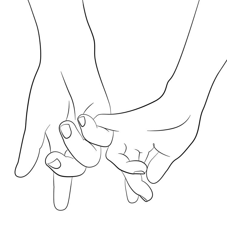 Hands - Pinky Promise - Square