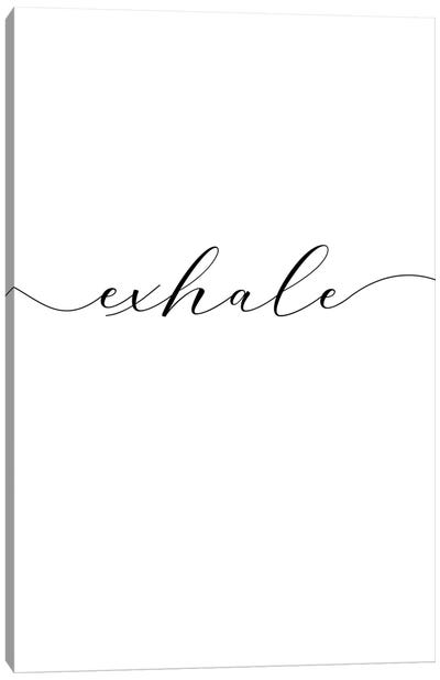 Exhale Canvas Art Print - Black & White Minimalist Décor