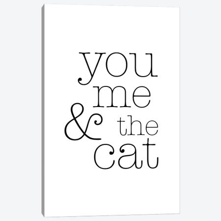 You Me And The Cat Canvas Print #NUV289} by Nouveau Prints Canvas Wall Art