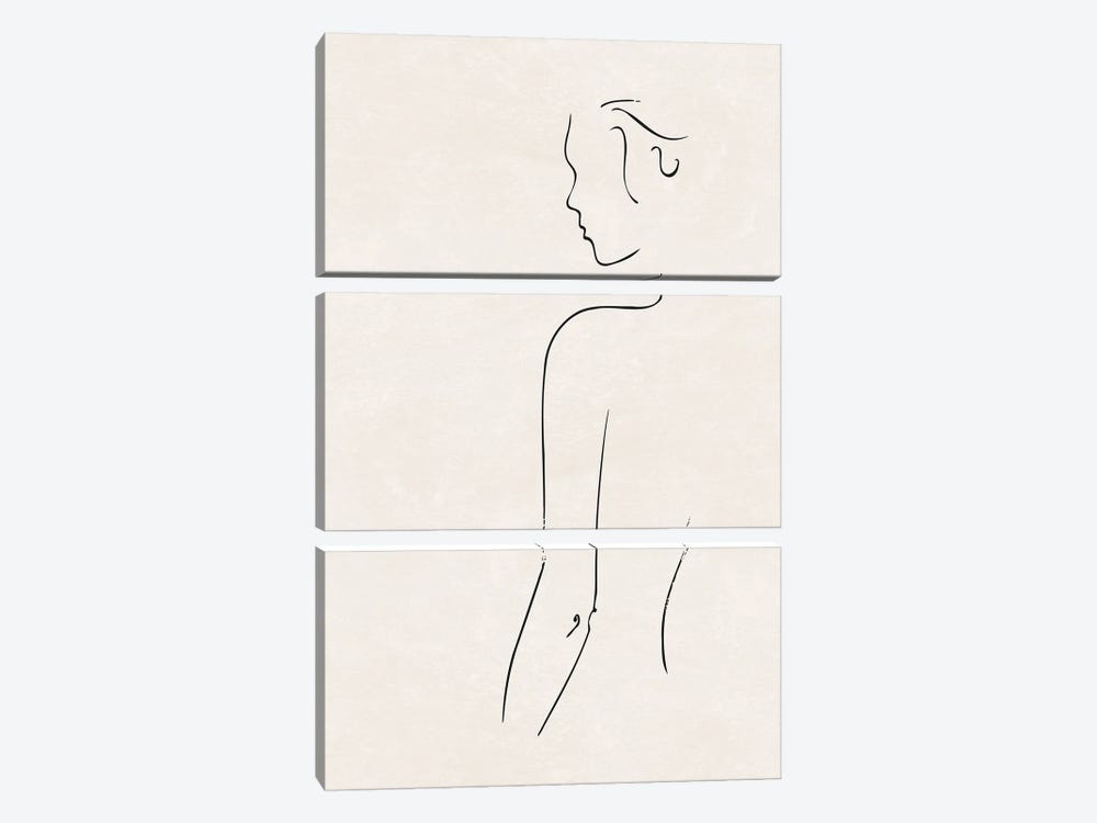 Nude Study I by Nouveau Prints 3-piece Canvas Artwork