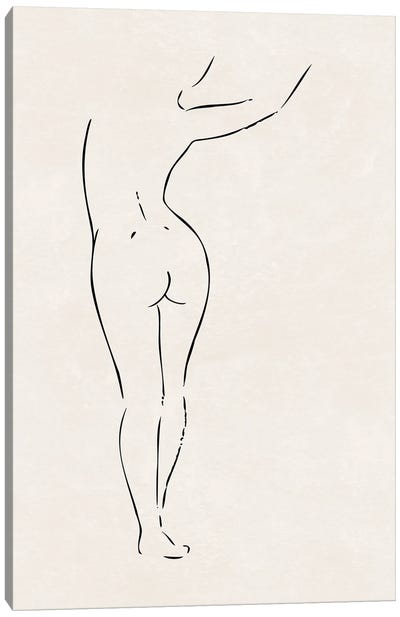 Nude Study II Canvas Art Print - Nouveau Prints