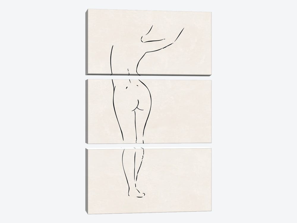 Nude Study II by Nouveau Prints 3-piece Canvas Art Print
