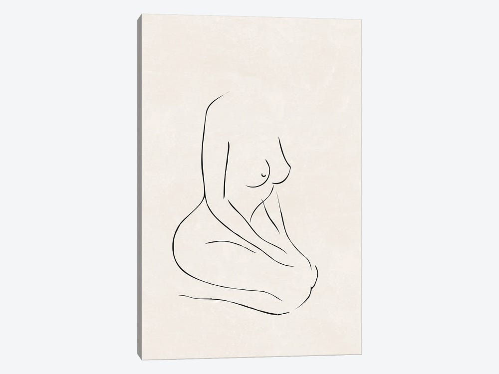 Nude Study III by Nouveau Prints 1-piece Canvas Wall Art