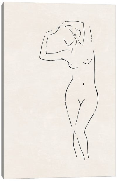 Nude Study IV Canvas Art Print - Nouveau Prints