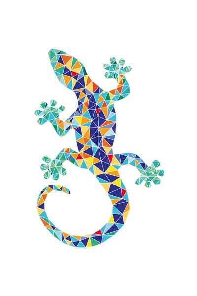 Lizards: Gaudi Mosaic Dragon by Nouveau Prints