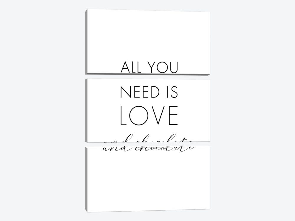 All You Need Is Love And Chocolate by Nouveau Prints 3-piece Canvas Artwork