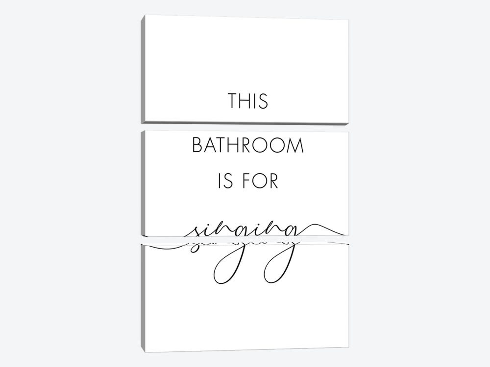 This Bathroom Is For Singing by Nouveau Prints 3-piece Canvas Art