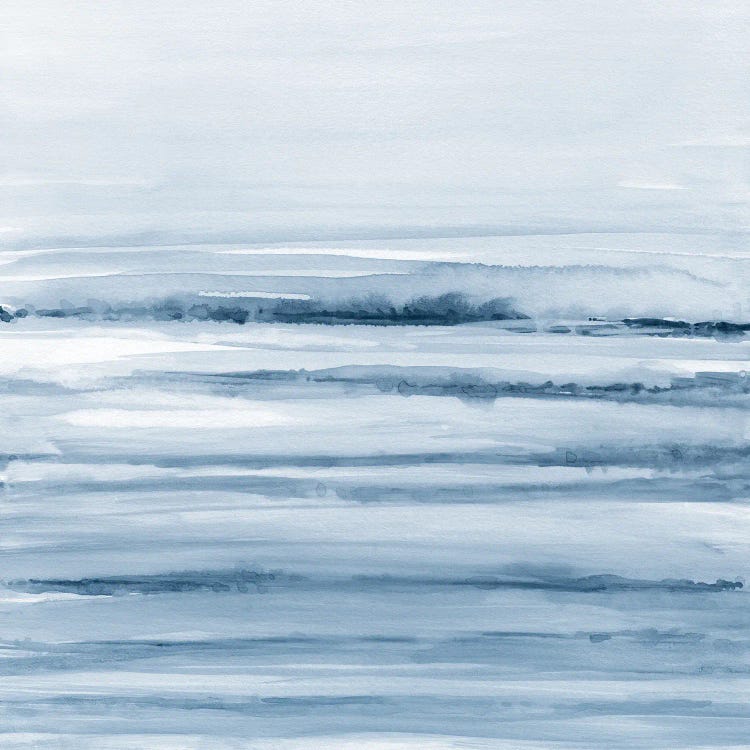 Brush Strokes In Shades Of Blue - Square