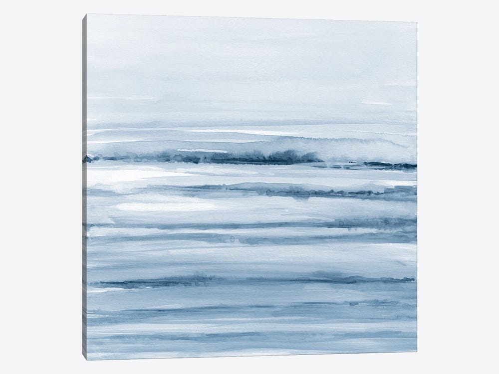 Brush Strokes In Shades Of Blue - Square by Nouveau Prints 1-piece Canvas Print