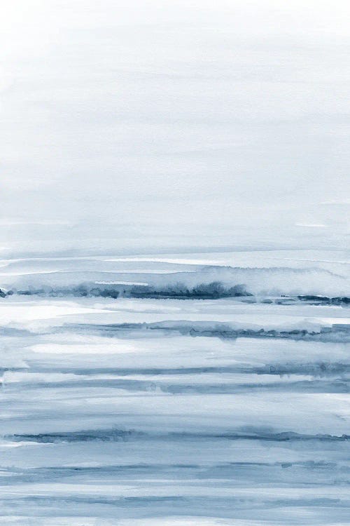 Brush Strokes In Shades Of Blue by Nouveau Prints canvas print