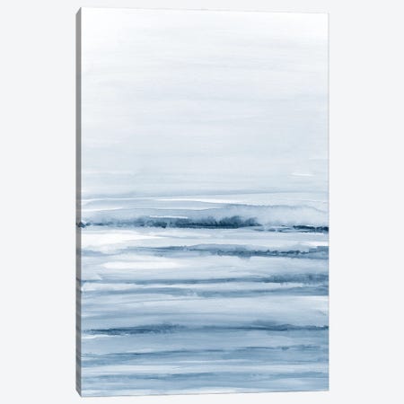 Brush Strokes In Shades Of Blue Canvas Print #NUV328} by Nouveau Prints Art Print