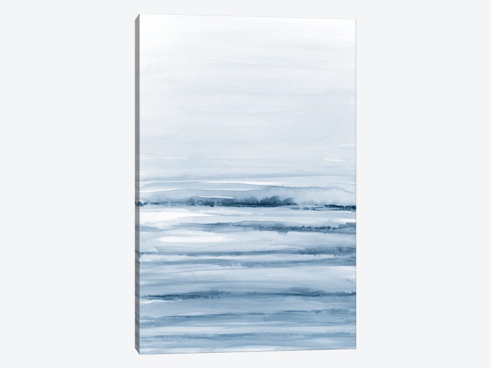 Brush Strokes In Shades Of Blue by Nouveau Prints 1-piece Canvas Art