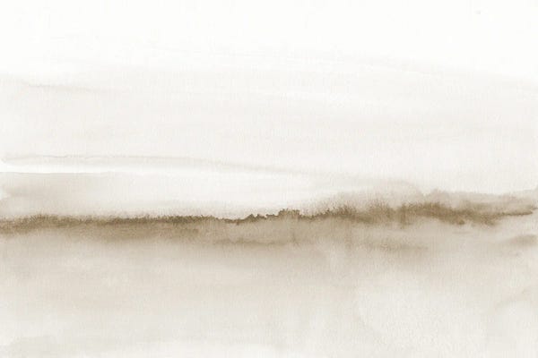 Hispanic & Latin American Artists: Watercolor Landscape XV - Beige Tones by Nouveau Prints