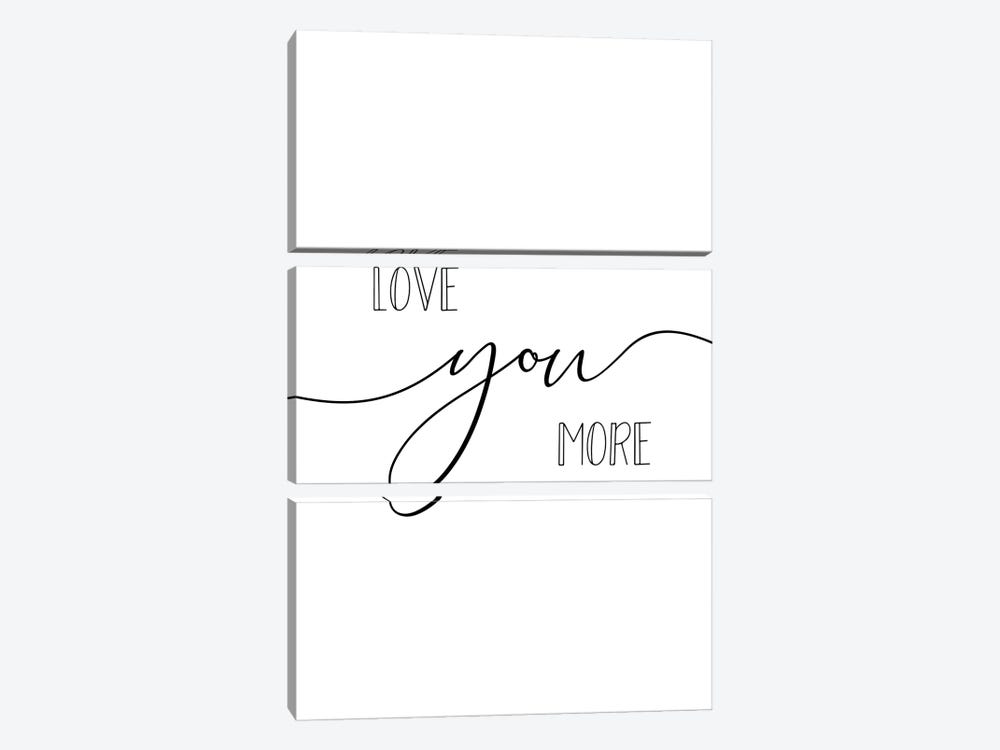 Love You More Diptych II-II by Nouveau Prints 3-piece Canvas Wall Art