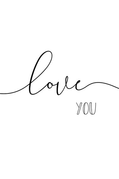 Typography: Love You More Diptych I-II by Nouveau Prints