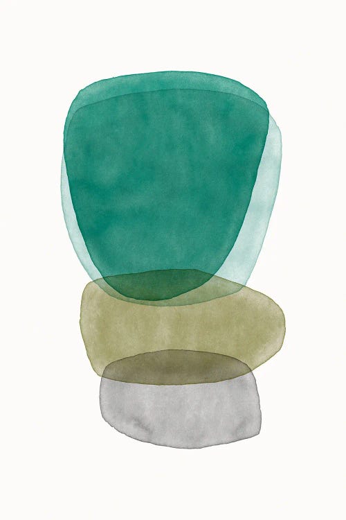 Greenish Abstractions by Nouveau Prints wall art