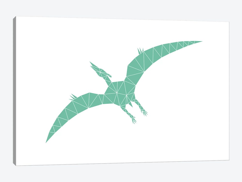 Geometric Dino Pterodactylus by Nouveau Prints 1-piece Canvas Print