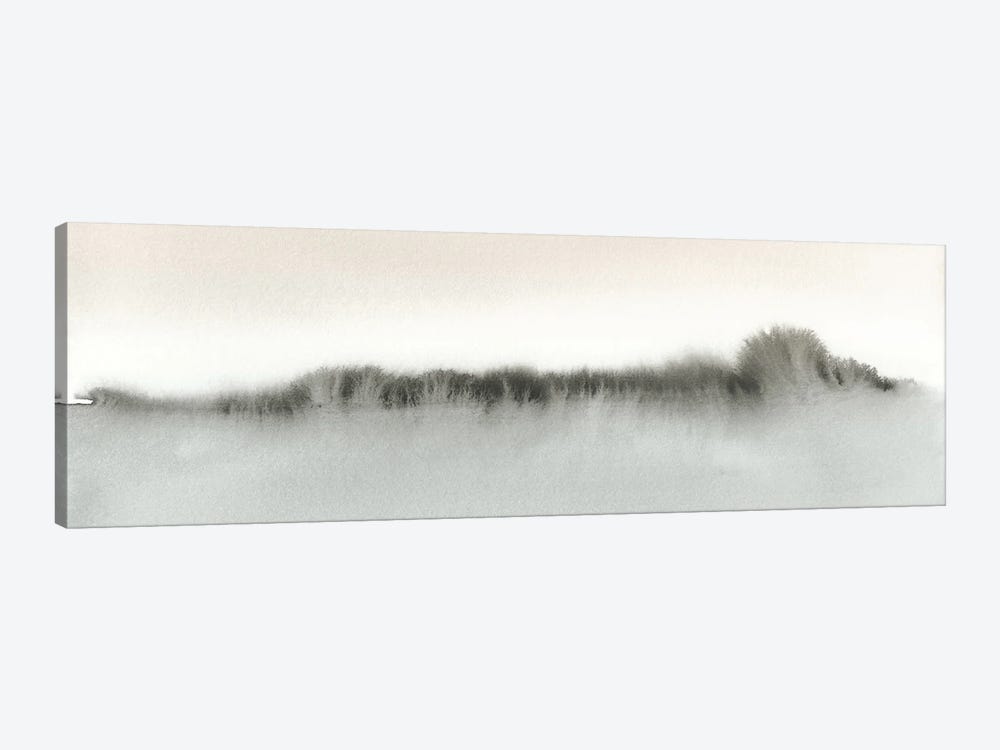 Soft Coral And Gray Watercolor Horizon - Panoramic by Nouveau Prints 1-piece Art Print