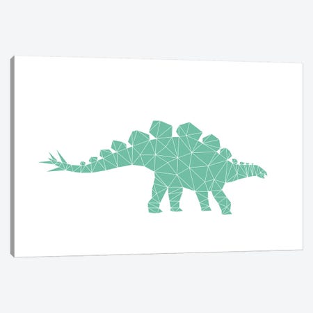 Geometric Dino Stegosaurus Canvas Print #NUV35} by Nouveau Prints Art Print