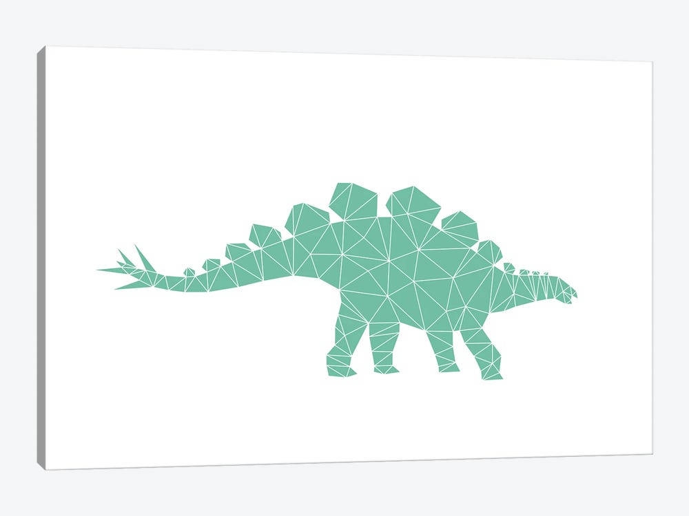 Geometric Dino Stegosaurus by Nouveau Prints 1-piece Canvas Wall Art