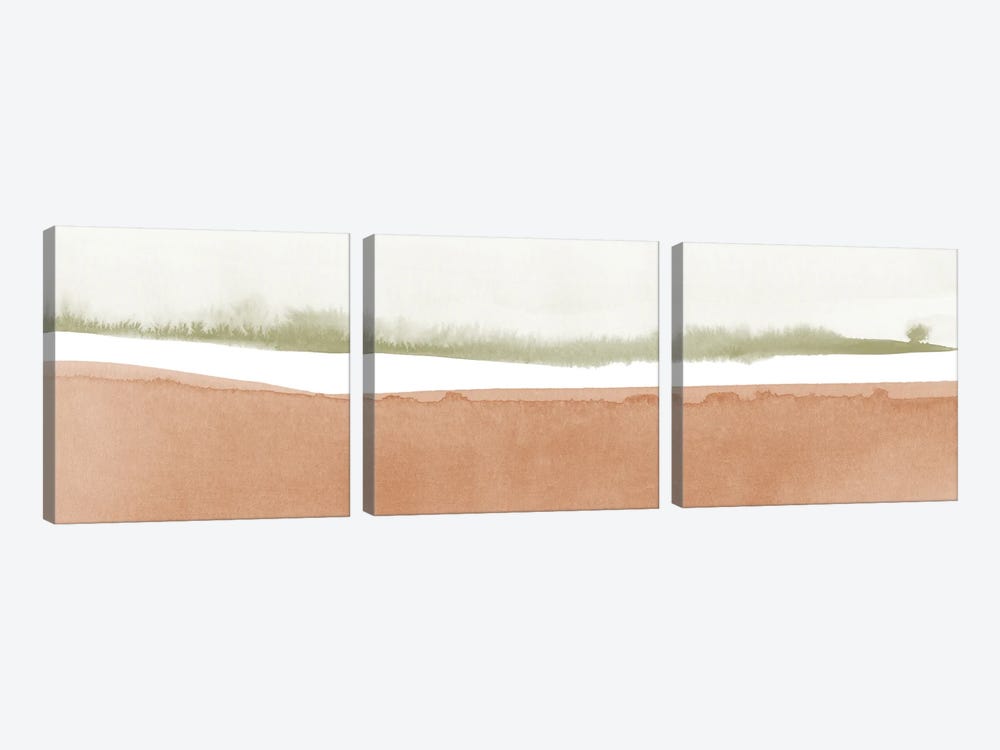 Clay Sands - Panoramic by Nouveau Prints 3-piece Canvas Artwork