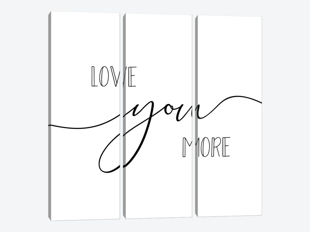 Love You More - Square by Nouveau Prints 3-piece Canvas Art Print