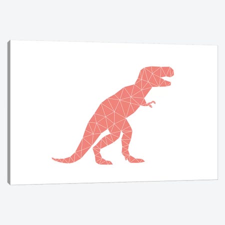 Geometric Dino T-Rex Canvas Print #NUV36} by Nouveau Prints Art Print