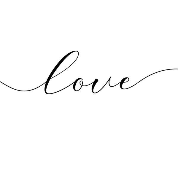 Romantic Bedroom (Love): Love You More Triptych I by Nouveau Prints