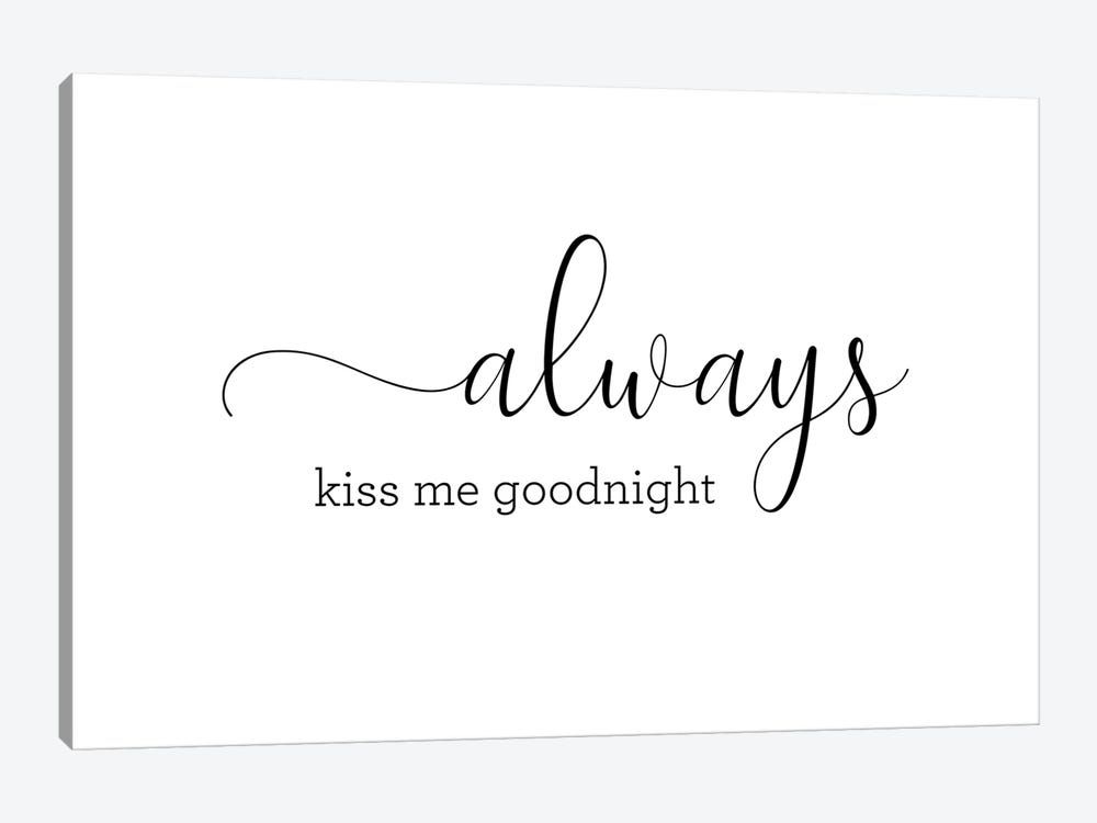 Always Kiss Me Goodnight by Nouveau Prints 1-piece Canvas Wall Art