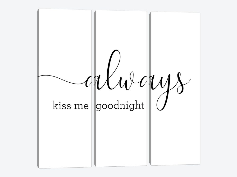 Always Kiss Me Goodnight - Square by Nouveau Prints 3-piece Canvas Art