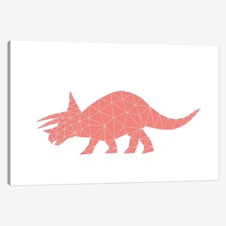 Geometric Dino Triceratops Canvas Print #NUV37} by Nouveau Prints Canvas Print