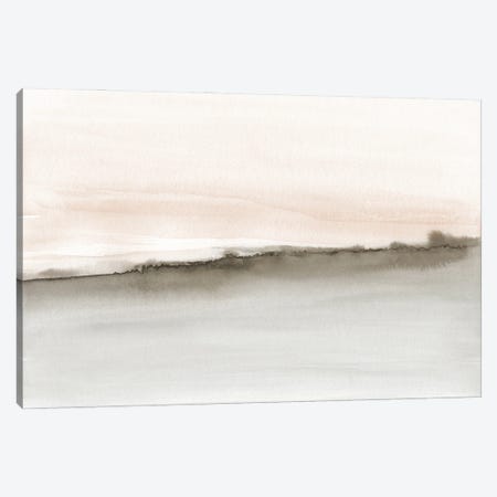 Abstract Watercolor Horizon In Warm Tones Canvas Print #NUV384} by Nouveau Prints Canvas Artwork