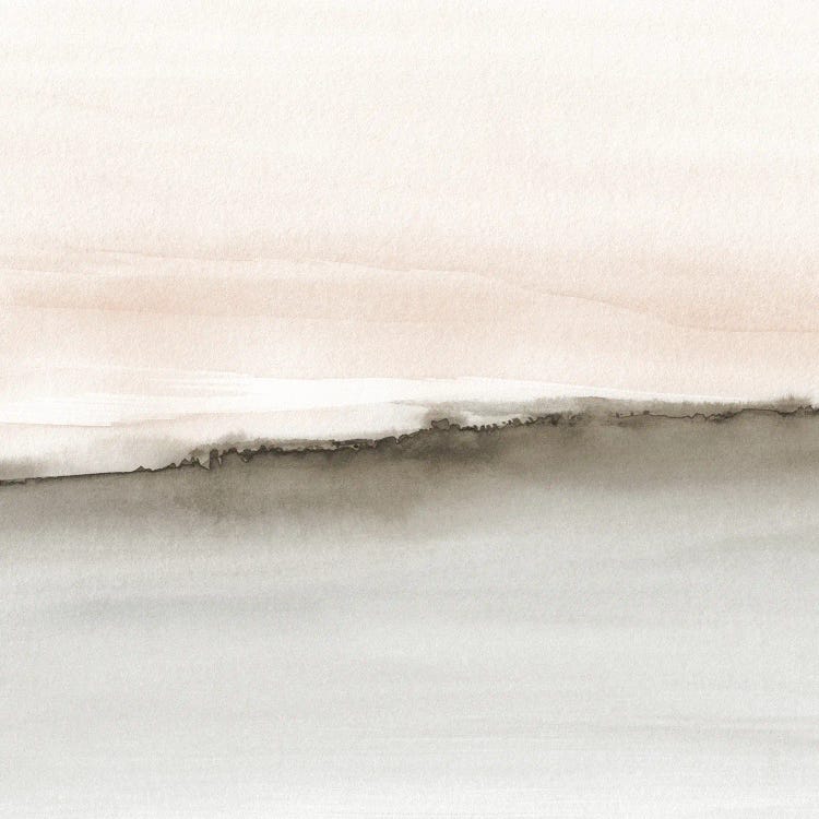 Abstract Watercolor Horizon In Warm Tones - Square