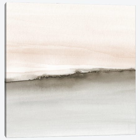 Abstract Watercolor Horizon In Warm Tones - Square Canvas Print #NUV387} by Nouveau Prints Canvas Wall Art