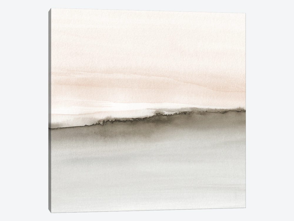 Abstract Watercolor Horizon In Warm Tones - Square by Nouveau Prints 1-piece Canvas Print