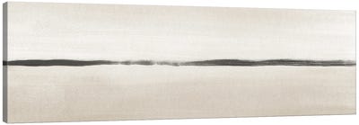 Minimalist Horizon In Beige Tones - Panoramic Canvas Art Print - Minimalist Bedroom Art