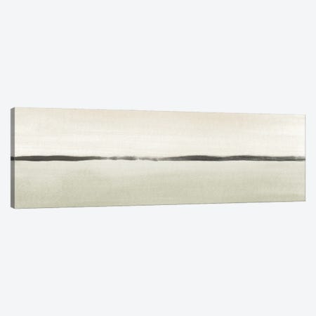 Minimalist Horizon In Soft Green And Beige - Panoramic Canvas Print #NUV410} by Nouveau Prints Canvas Print