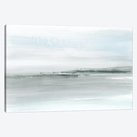 Abstract Coastal Watercolor In Soft Blue Canvas Print #NUV427} by Nouveau Prints Art Print