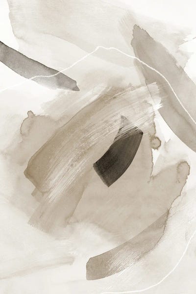 Abstract Watercolors: Brush Strokes Neutral Tones II by Nouveau Prints