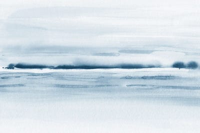 Abstract Blue Watercolor Ocean Landscape by Nouveau Prints art print