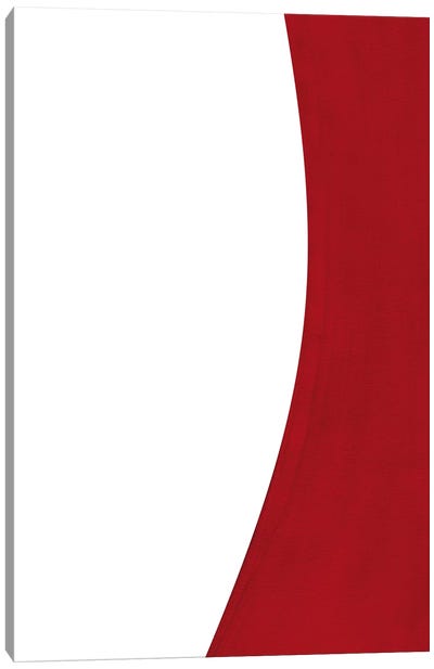 Minimal Red I Canvas Art Print - Red Abstract Art