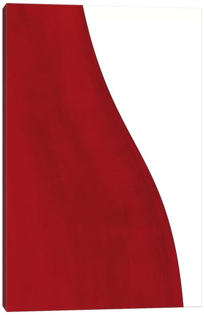 Minimal Red II Canvas Art Print - Red Abstract Art