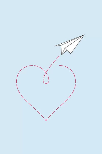 Paper Plane & Heart I