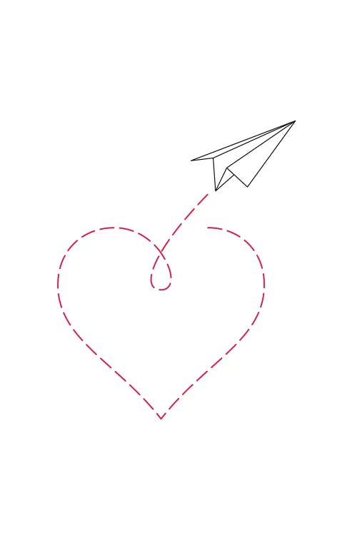 Paper Plane & Heart II