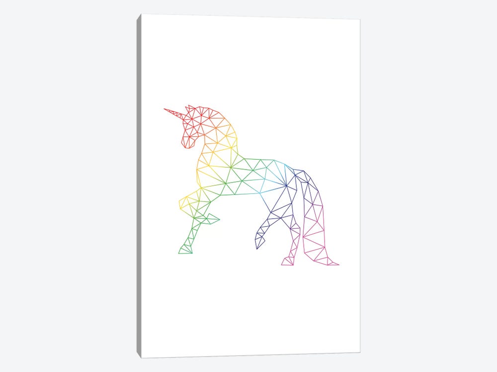Rainbow Unicorn by Nouveau Prints 1-piece Canvas Print